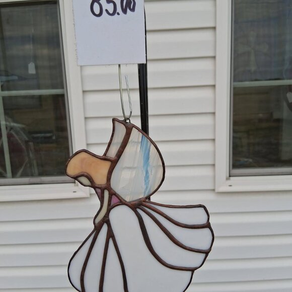 Angel white sun catcher with copper patina - Picture 2 of 2